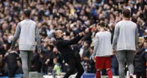 Pep Guardiola has denied he disrespected Liverpool with his celebrations