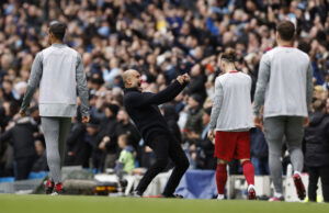 Manchester City turned up the heat in the title race after easing past Liverpool Pep Guardiola has denied he disrespected Liverpool with his celebrations