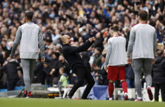 Manchester City turned up the heat in the title race after easing past Liverpool Pep Guardiola has denied he disrespected Liverpool with his celebrations