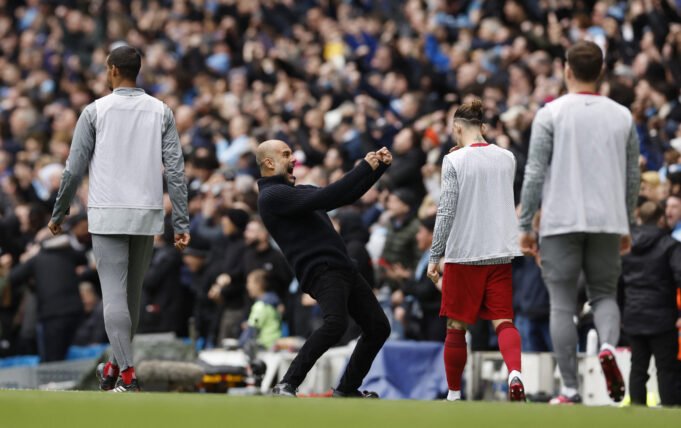Pep Guardiola has denied he disrespected Liverpool with his celebrations